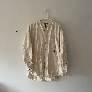 Vintage Hunting Horn collarless button down